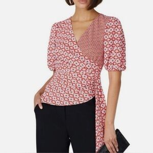 SACHIN & BABI Floral Faux Wrap Top